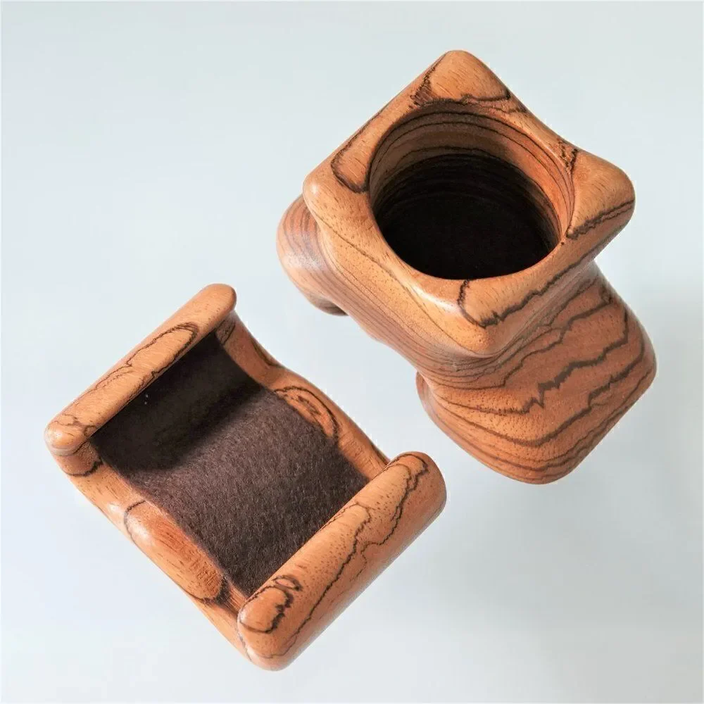 Fred Buss Zebrawood Shoe Shape Jewelry Box